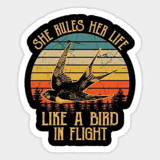 Stevie Nicks She Rules Her Life Like A Bird In Flight Sticker